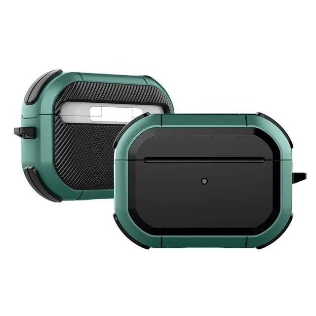 AirPods protective shell in multiple colours showing TPU and PC construction for AirPods 1, 2 and Pro models
