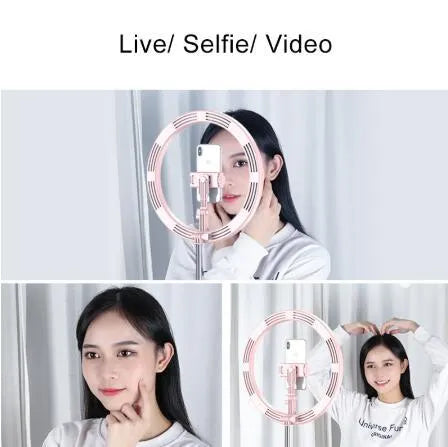 Portable selfie ring light LED 290mm for YouTube vlog live photo with remote control black colour