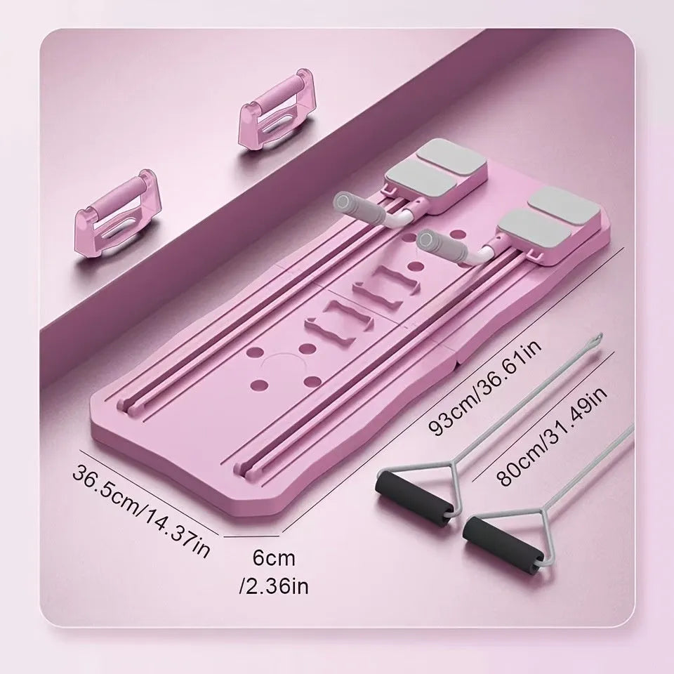 Pink and blue ABS plastic fitness board for home abdominal exercises