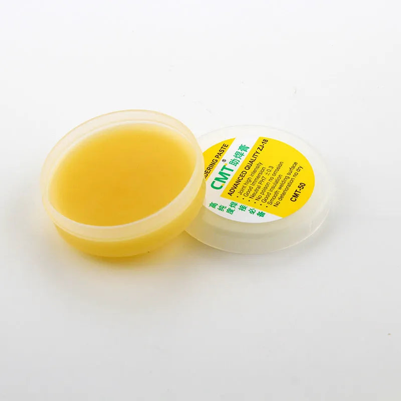 Rosin soldering flux paste in container for electric soldering iron welding work