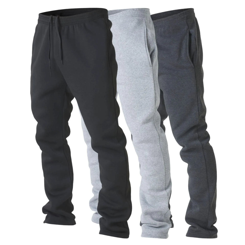 Loose jogging sweatpants high waist polyester trousers for running sports in black carbon black gray unisex size S to 3XL