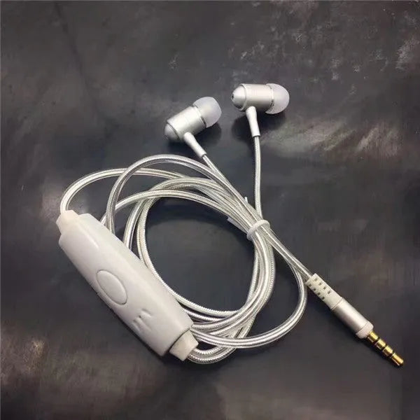Blue Magic Light LED Earphones with illuminated EL light line and inline remote control.