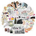 50 sheets of cartoon graffiti waterproof stickers measuring 4-6cm for luggage and notebook decoration