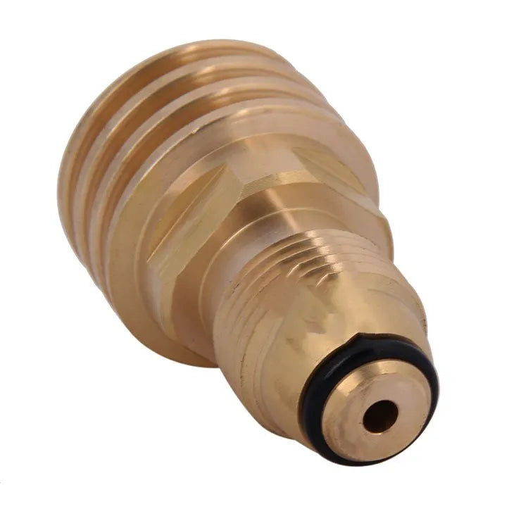 Gold brass gas adapter with taper external thread for 7mm gas charging connections