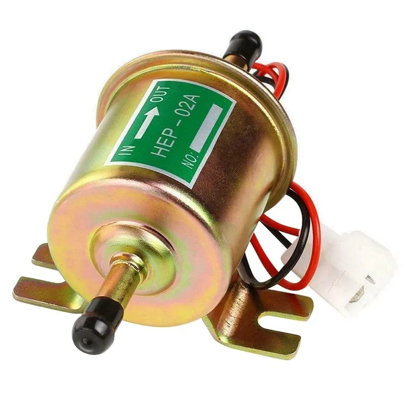 12V automotive electronic oil pump Golden 12V fuel pump for GM models, gold colour, 80-100 A flow rate.