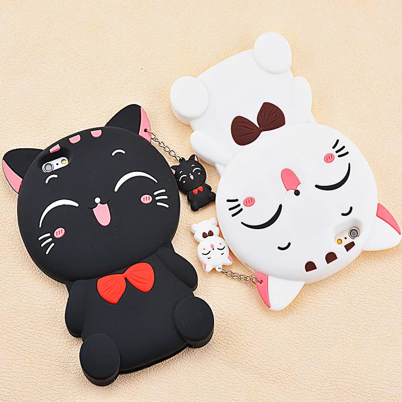Imported soft silicone phone shell case showing edge-proof design for Samsung and iPhone models.