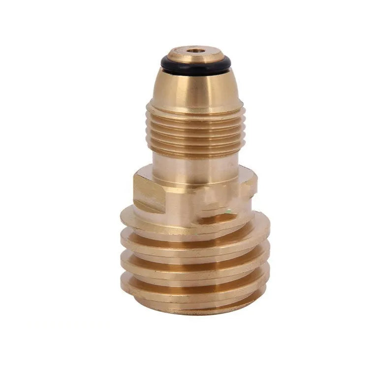 Gold brass gas adapter with taper external thread for 7mm gas charging connections