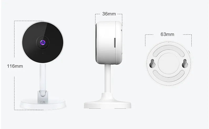 White gun-style WiFi security camera with 1080p resolution for home monitoring