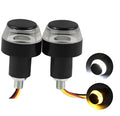Fashion Motorcycle Handle LED Turn Signal Light ABS DC 12V universal fit set white yellow LED