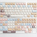 High Sea Salt Cat themed PBT key cap set for mechanical keyboards with sublimation printed designs and two colour suit options