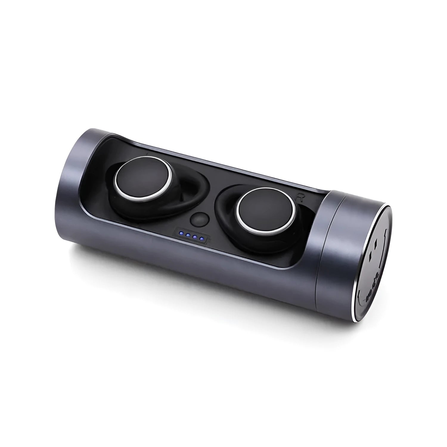Bluetooth 5.0 wireless headset in dark grey, red, or silver colour options.