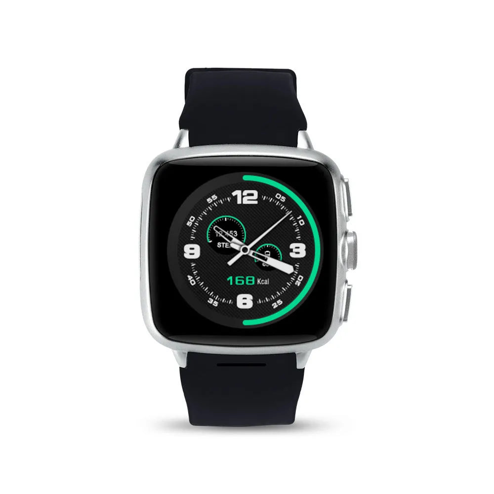 Black or white Z01 smart watch with a 1.54-inch touchscreen on a wrist.