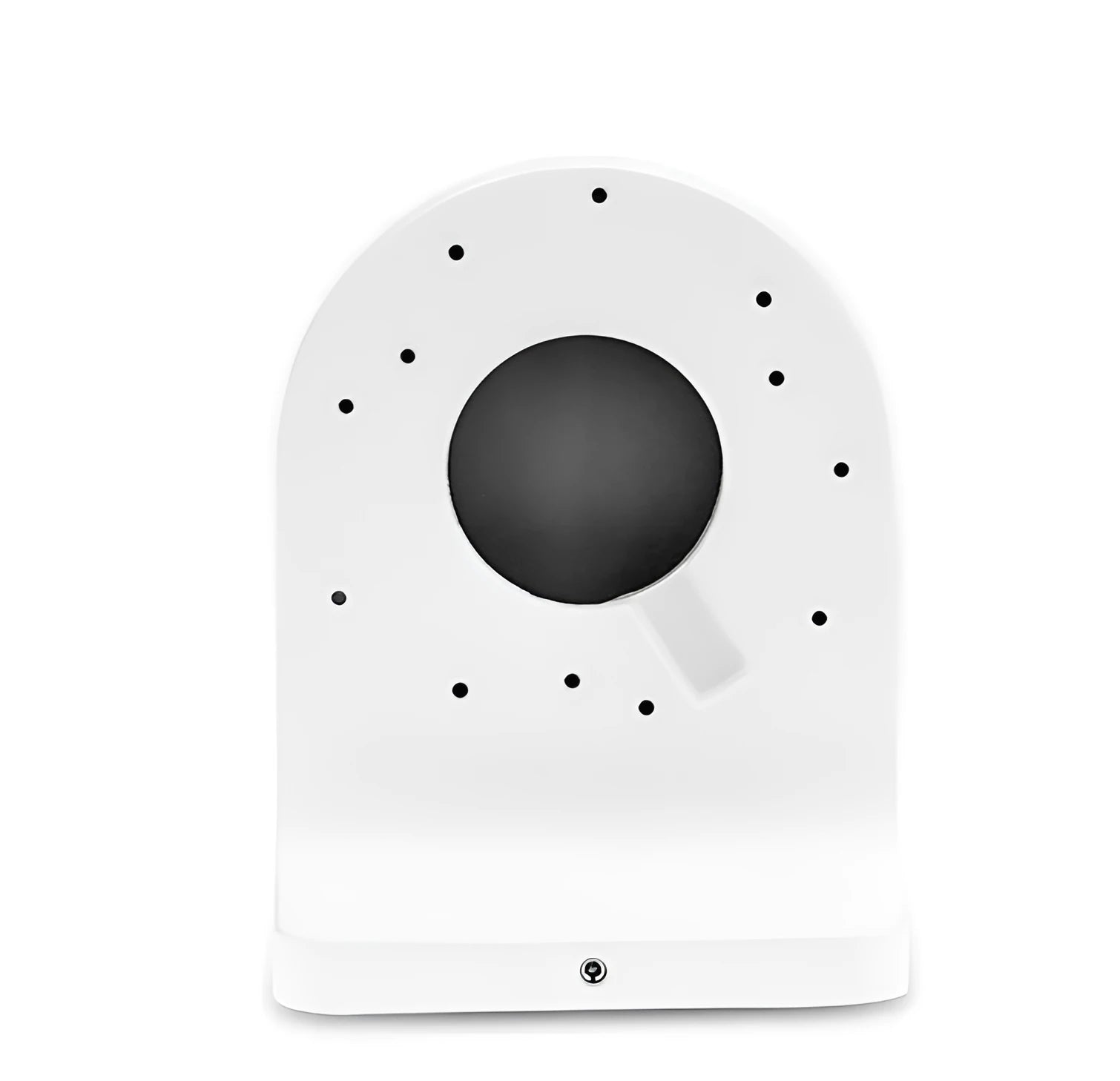 White aluminum alloy wall mounted camera bracket with painted finish for indoor outdoor security cameras