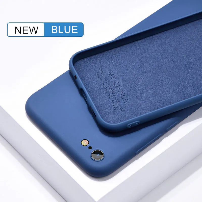 Liquid silicone back cover for iPhone in solid colour – fits multiple iPhone models