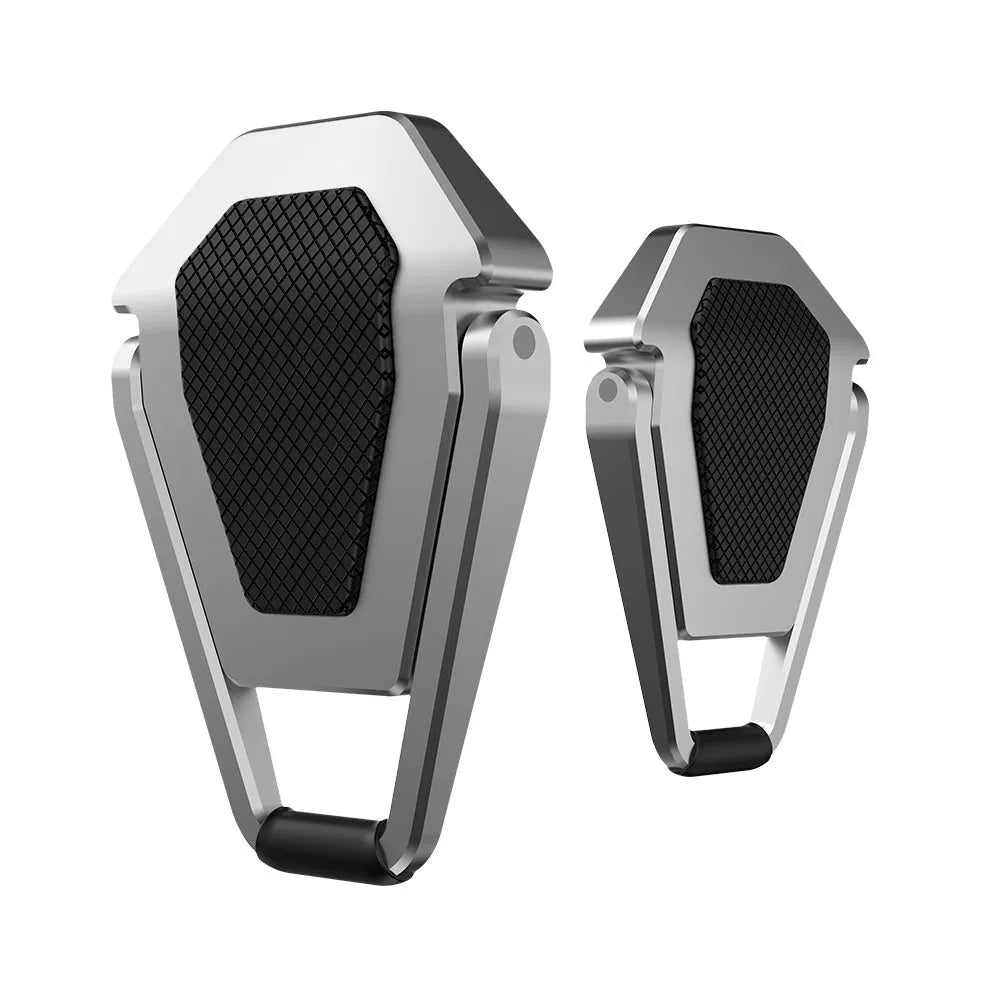 Foldable zinc alloy tablet and laptop cooling bracket, black and silver, 4.8cm x 3.5cm x 0.62cm, pack of 2