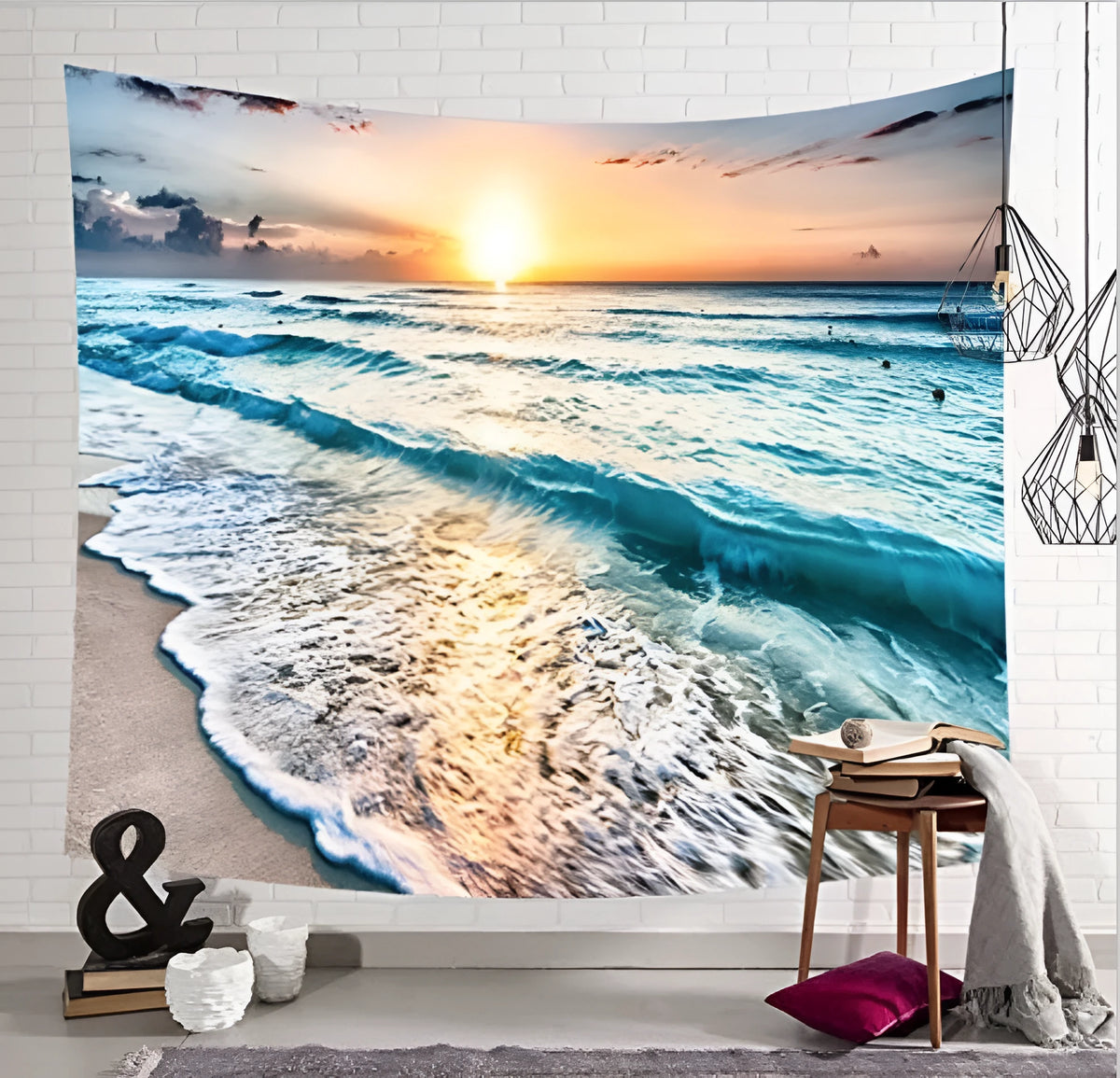 European style polyester digital print wall tapestry home decoration available in multiple sizes 150x100cm 150x130cm 150x230cm