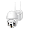 White hemispherical 4G remote monitor camera with 1080P resolution and 3.6mm lens on a light background