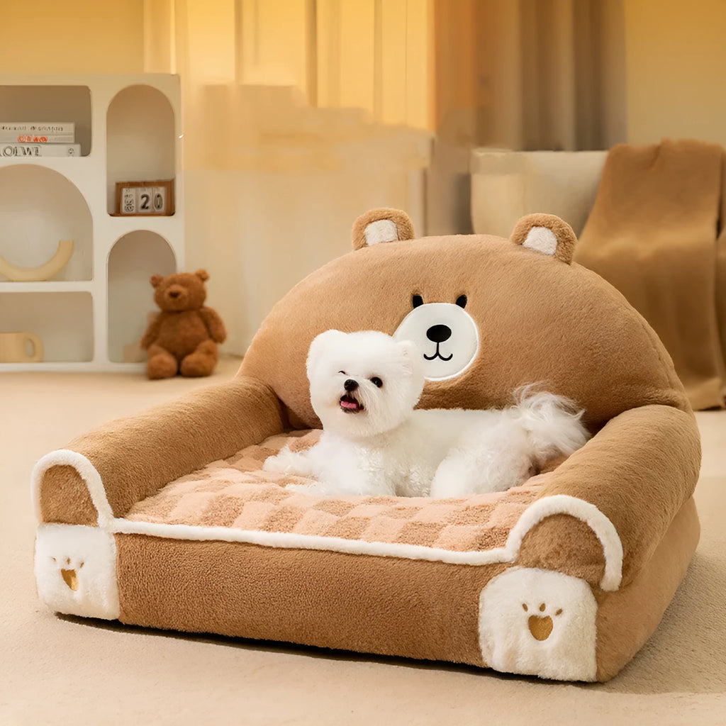 Small and Medium-Sized Dogs Teddy Bichon Winter Warm Dehaired Angora Dog Bed Cat Sofa Corduroy 40x30cm 45x35cm 55x45cm Brown Bear Purple Lamb