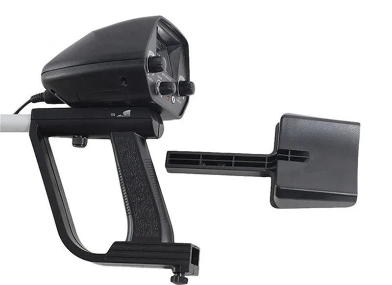 MD-4030 black underground metal detector with adjustable rod and waterproof search coil