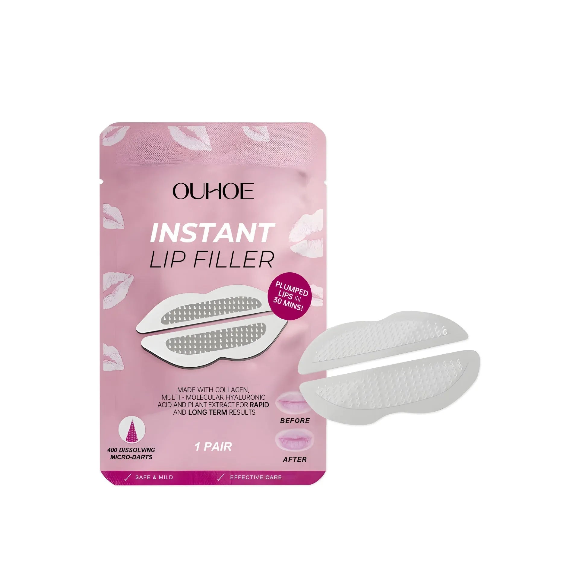 Silicone lip nursing adhesive bandage measuring 8cm by 12cm for dry cracked lip treatment