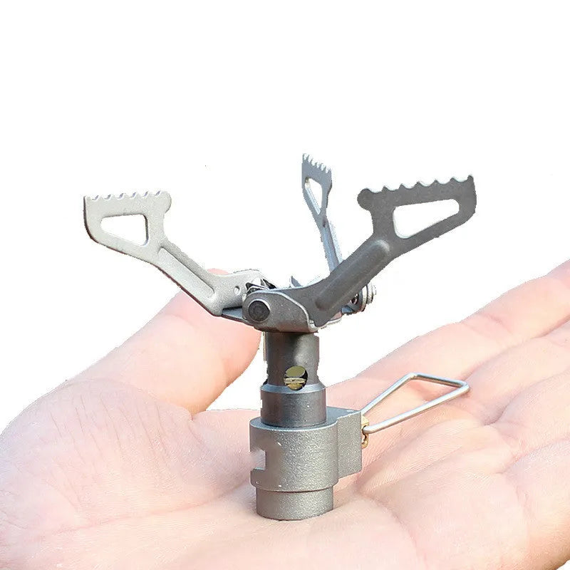 Portable propane gas camping stove with one-piece furnace structure