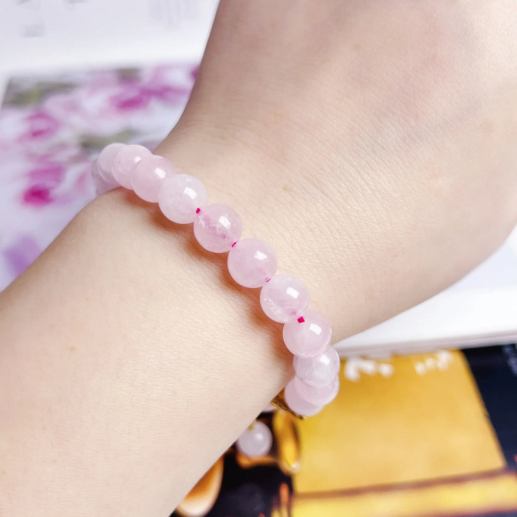 NAFU Chinese crystal peach blossom bracelet with pink colour and natural style