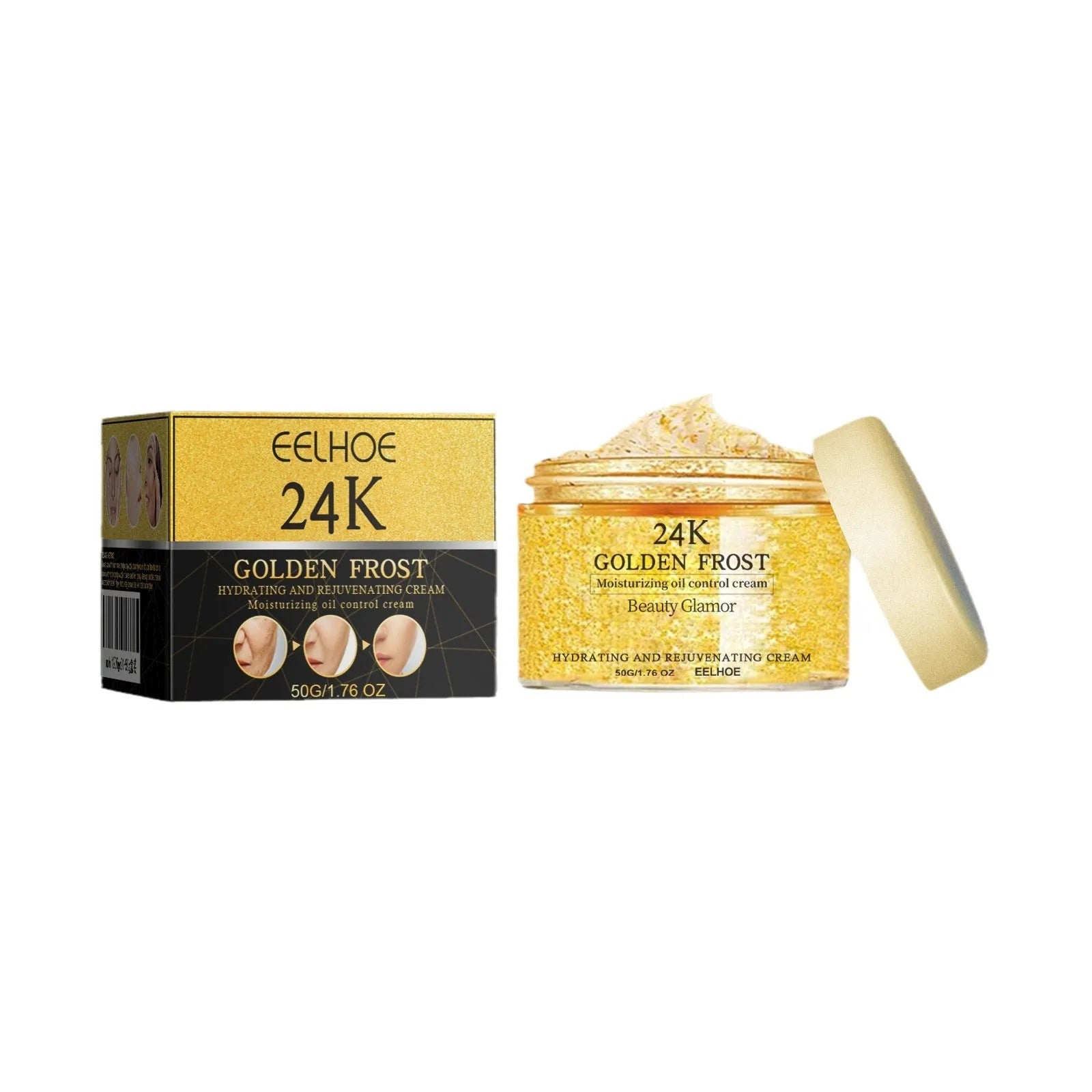 24K gold cream 50g boxed anti-aging facial moisturiser with retinol and oligopeptide-1