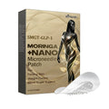 Nano microneedle patch pack with four patches featuring acetyl hexapeptide-8 and Moringa seed for targeted skincare