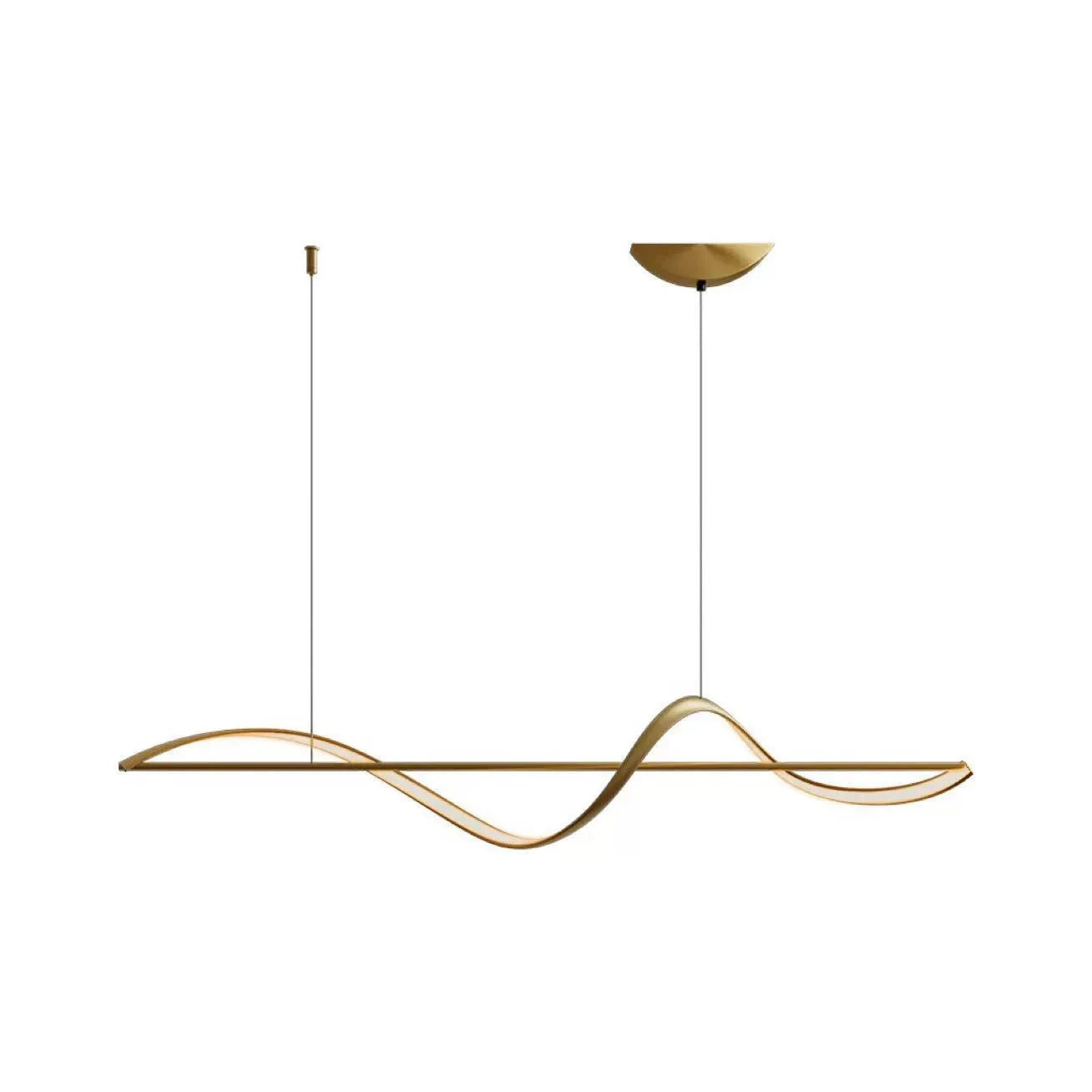 Italian minimalist line aluminium chandelier in black finish with three tone light for dining room