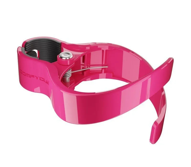 Portable PP plastic cup holder for public transport in red colour weighing 86 grams