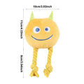 Blue and yellow cartoon dog squeaky toys with knot design for chewing