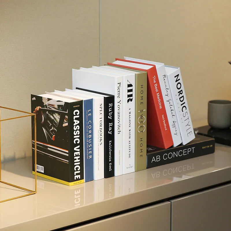 Simulation book ornament cardboard fake book decoration 27x18x6 cm modern text shape