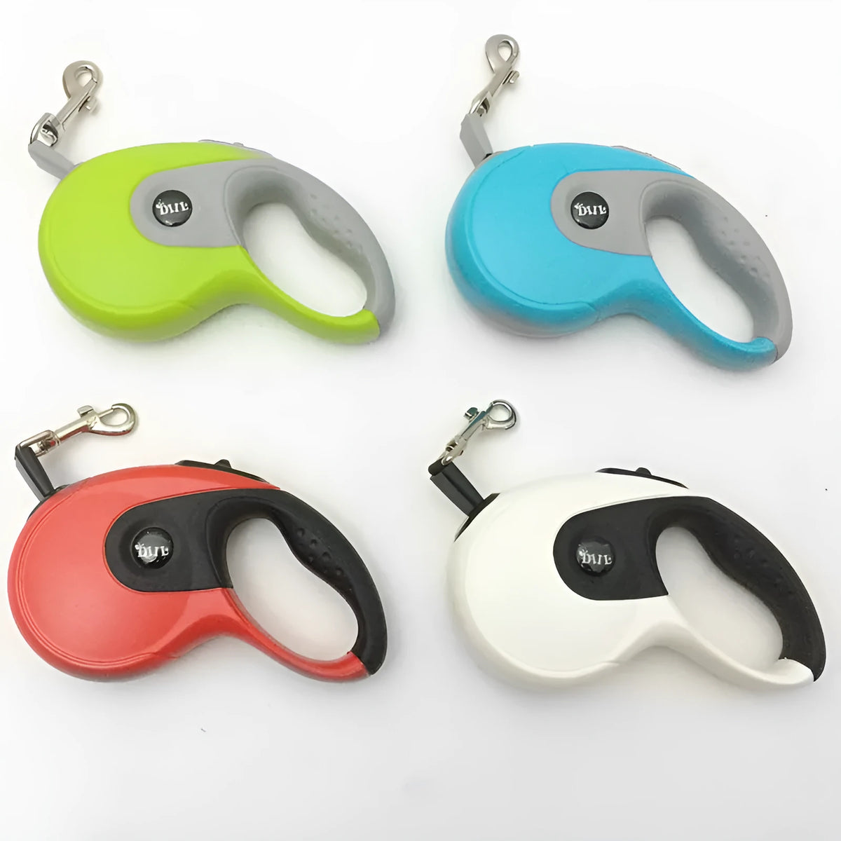 5m retractable dog lead with ABS housing, nylon string and metal lock, shown in blue for small and medium dogs.
