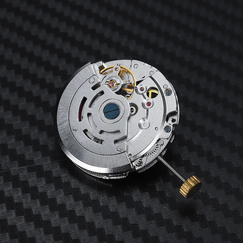 8215 automatic watch movement replacement with silver stainless steel construction