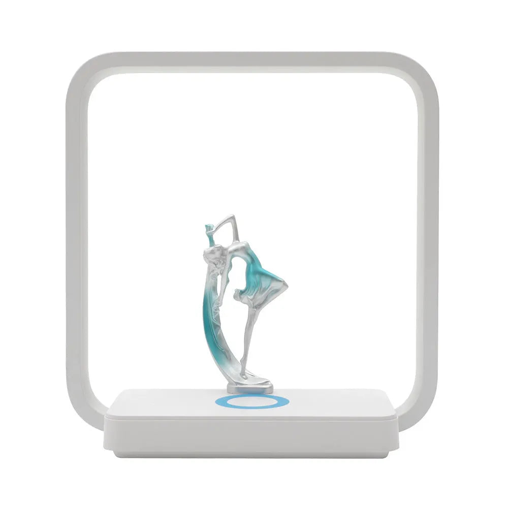 Blue wireless charging atmosphere table lamp with 15W output and decorative lighting