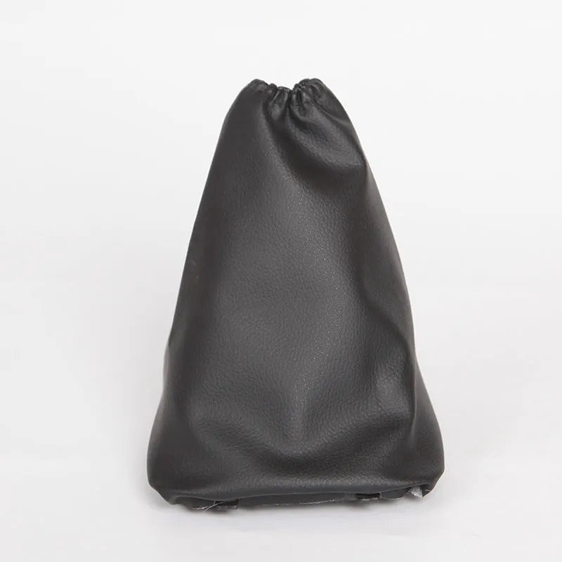 Black leather shift lever cover for Toyota Corolla measuring 15.2cm