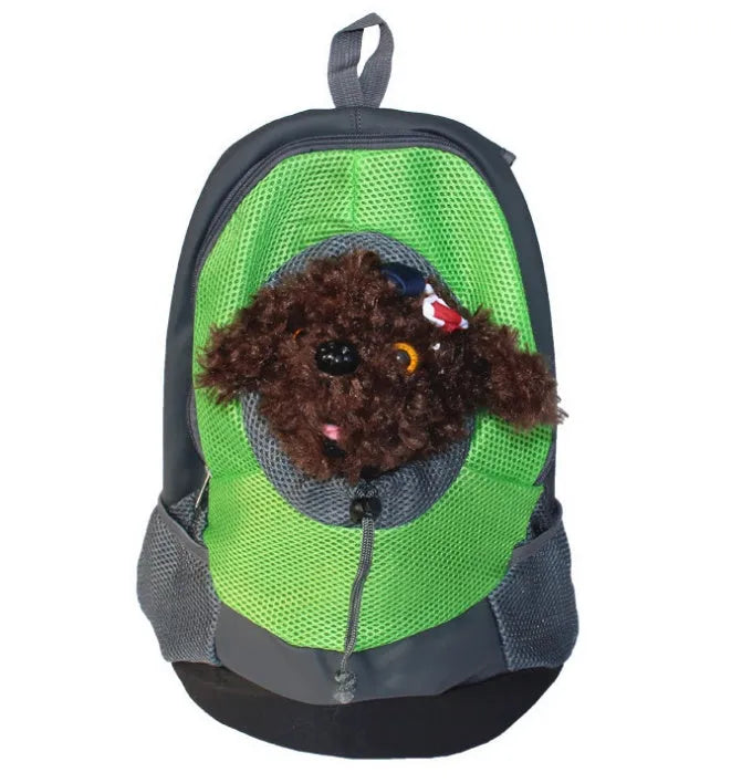 Breathable nylon pet backpack in solid colour for small dogs and cats under 20 kg