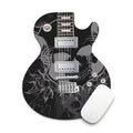 Guitar shaped mouse pad 22cm x 18cm with natural rubber base, fine cloth surface, and anti-skid back in nine guitar styles
