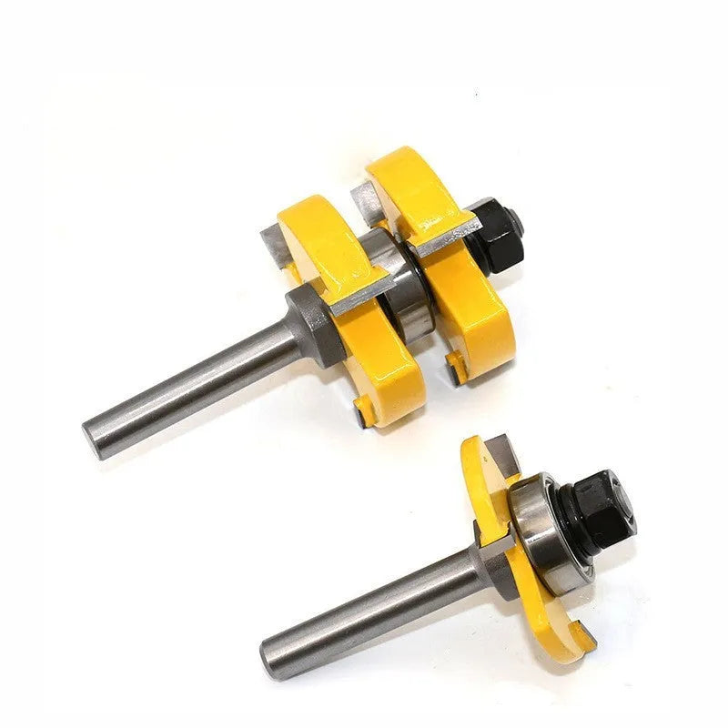 T-slot milling cutter with three-tooth T-shaped tenon jointing design and straight handle