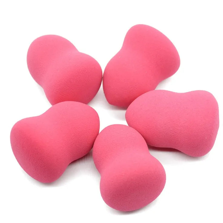 Pink hydrophilic non-latex makeup foundation sponge for wet and dry application methods