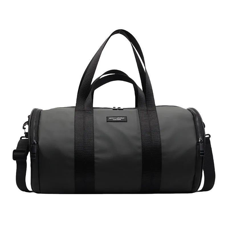 Waterproof Oxford cloth sports handbag in black, dark gold or dark grey for leisure travel