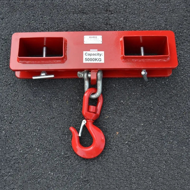 25-ton capacity rotating forklift crane hook with safety locking mechanism for mobile crane conversion
