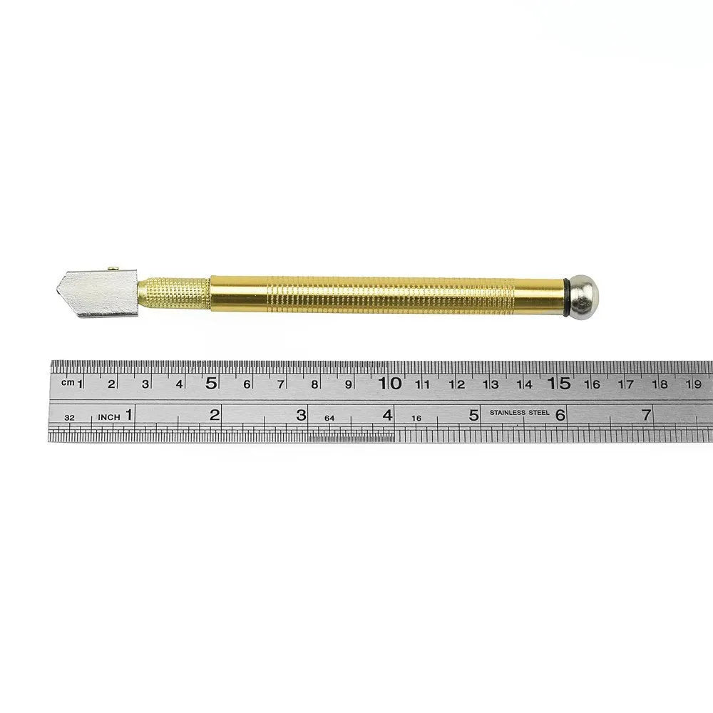 Handheld metal glass cutter with carbide wheel for cutting 5-12mm thick glass.