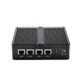 Industrial fanless mini PC in aluminium chassis with quad-core processor and dual network ports