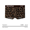 Men's leopard print ice silk underwear in polyester mid waist brief design