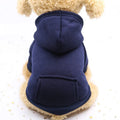 Dog teacup costume winter jumper in red, orange or navy blue, sizes XS to XXL for small dogs, puppies and cats.