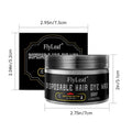 Gray disposable hair dye wax in 120g tub with cap and comb