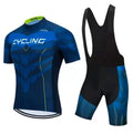 A unisex cycling jersey and shorts set shown in one of seven available colour styles.
