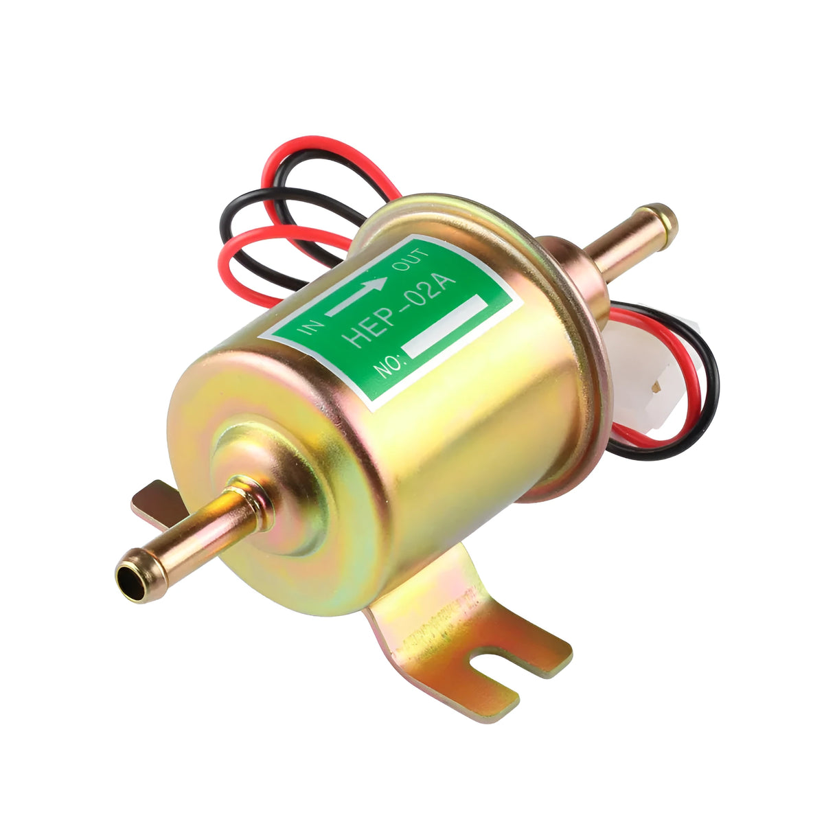 12V automotive electronic oil pump Golden 12V fuel pump for GM models, gold colour, 80-100 A flow rate.