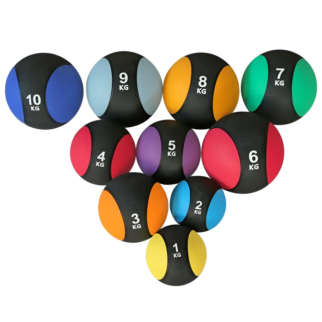1kg rubber exercise ball for gym training in 190mm and 230mm sizes